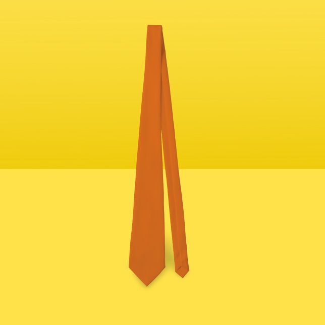 Corbata naranja quemada color sólido nº2 (Subido por el creador)