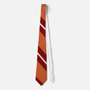 Corbata Naranja quemado y marrón diagonal rayado