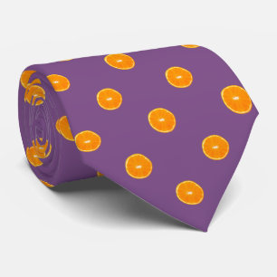 Corbata Naranja Slice en fondo morado