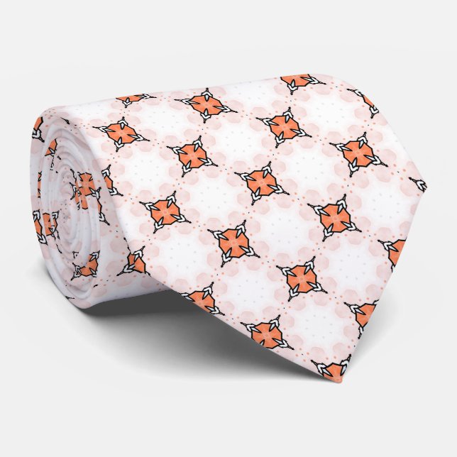 Corbata naranja sujeta al cuello (Enrollado)