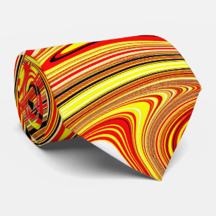 Corbata Naranja Tendencia Remolino De Mármol