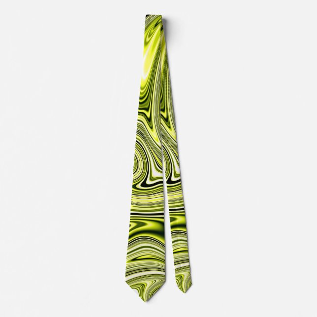 Corbata Naranja Tendencia Remolino de Mármol (Anverso)