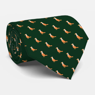 Corbata Naranja verde moderno Águila sin foco