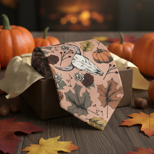 Corbata Naranja Western Bull Skull Country