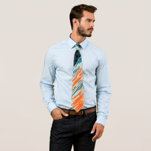 Corbata Naranja y azul
