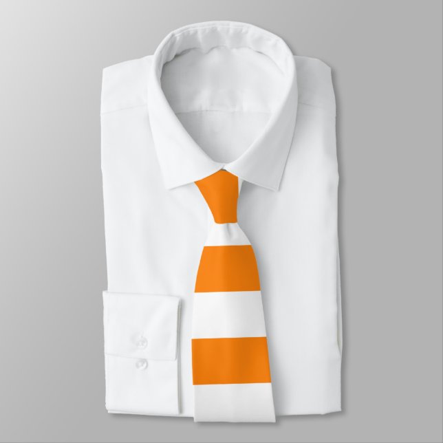 Corbata Naranja y tira blanca (Atado)