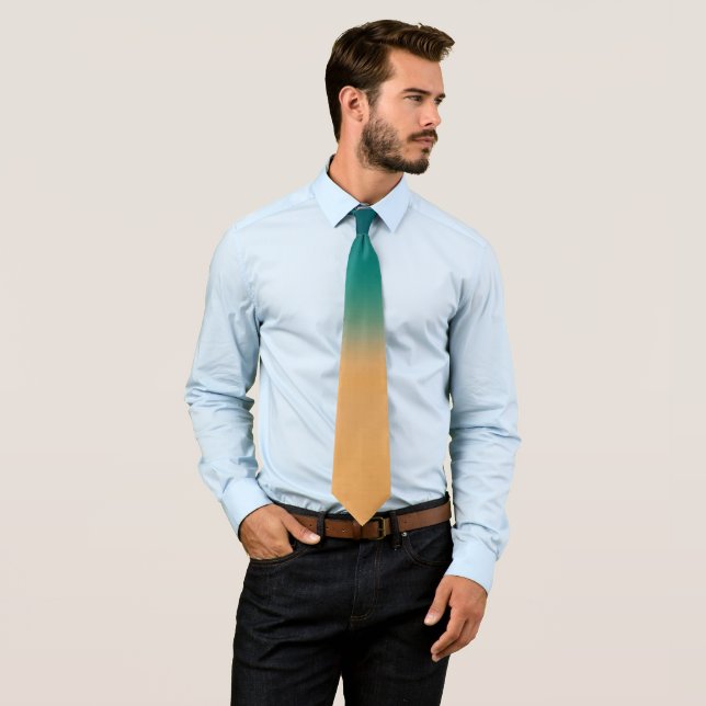 Corbata Naranja y Verde azulado (In situ)