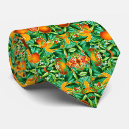 CORBATA NARANJAS TROPICALES TIE DE HOMBRES