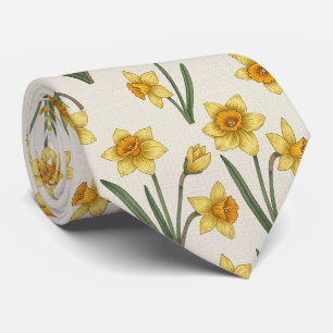 Corbata Narciso Amarillo Alegre Flor de Primavera