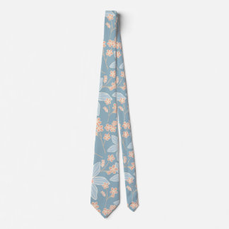 Corbata Narciso azul y anaranjado