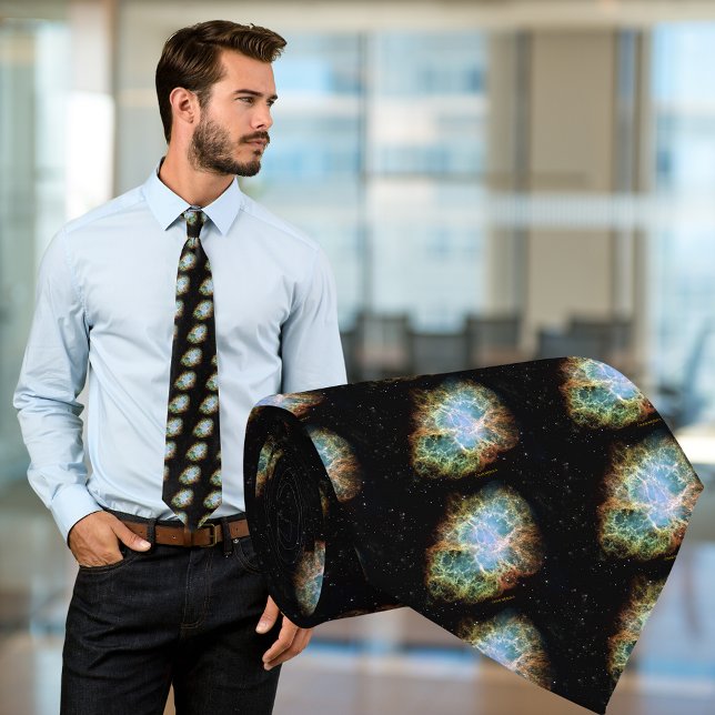 Corbata NASA del Espacio Ultraterrestre de la Nebulosa del (Crab Nebula Outer Space NASA Neck Tie)