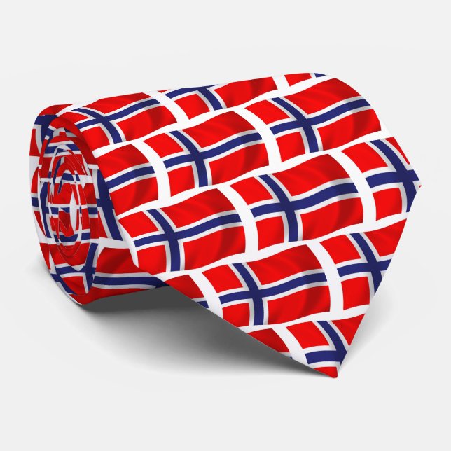 Corbata Nata de bandera de Noruega (Enrollado)