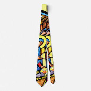 Corbata Natividad Vidrio Pintado Navidad