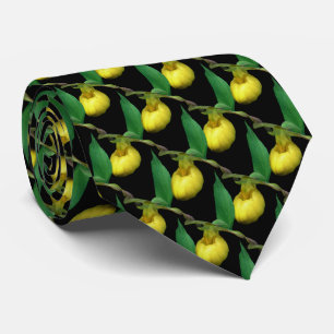 Corbata Naturaleza de la flor de piel de doncella amarilla