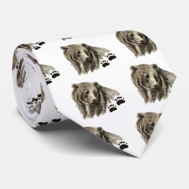 Corbata Naturaleza de los animales de color agua grizzly d