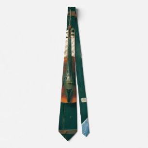 Corbata Naturaleza muerta de violín viejo de William Micha