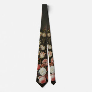 Corbata Naturaleza muerta floral barroca vintage de flores