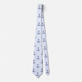 Corbata náutica para hombres Blue Anchors