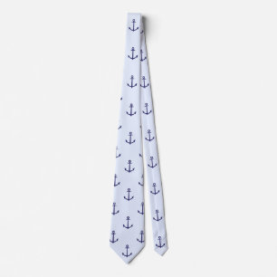 Corbata náutica para hombres Blue Anchors