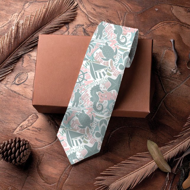 Corbata Nautical Beach Collage Sage ID840 (Subido por el creador)
