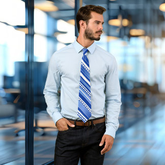 Corbata Nautical Blue and White Strike Tie