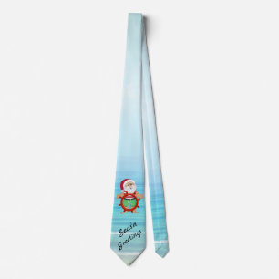 Corbata Nautical Santa Navidades Tie
