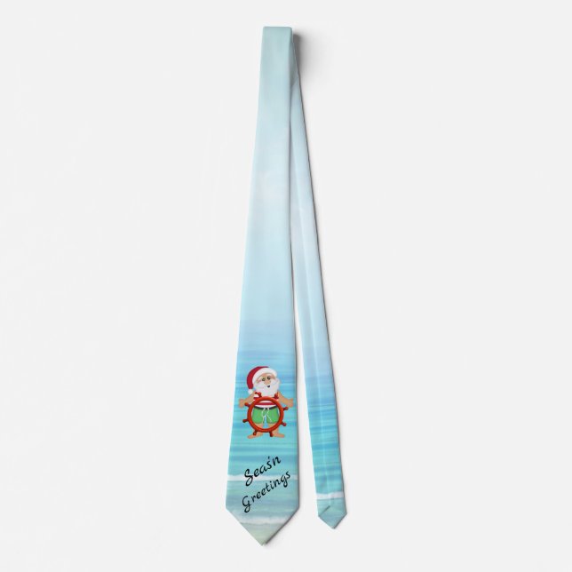 Corbata Nautical Santa Navidades Tie (Anverso)