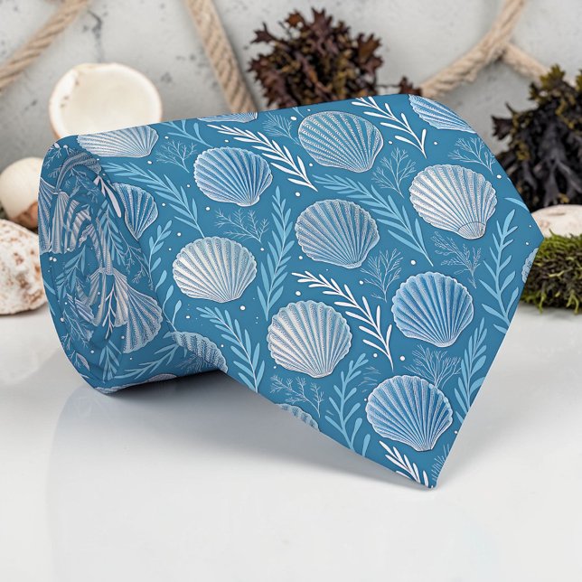 Corbata Nautical Seashells Custom Necktie (Subido por el creador)