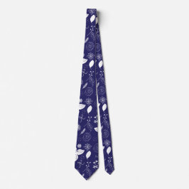 Corbata Navidad azul marino moderna 