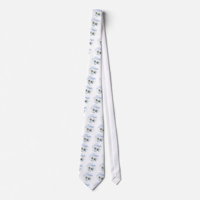 Corbata Navidad Bichon Frise (Anverso)