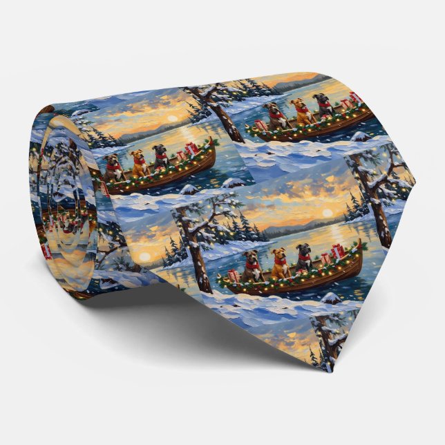 Corbata Navidad de barco de Pitbull (Enrollado)