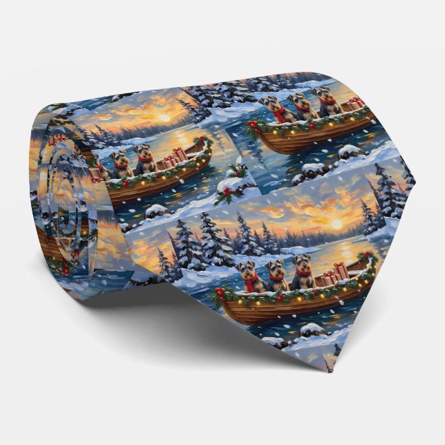 Corbata Navidad de barco de Schnauzer (Enrollado)