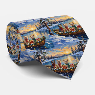 Corbata Navidad de barco de Terrier Tibetano