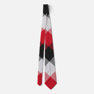 Corbata Navidad de Cuadro Escocés Búfalo Multicolor