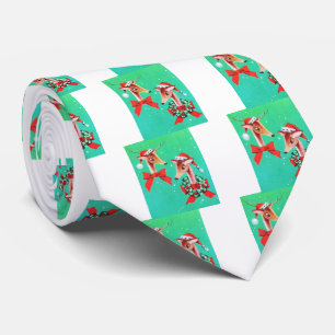 Corbata Navidad dulce estupendo del reno del vintage