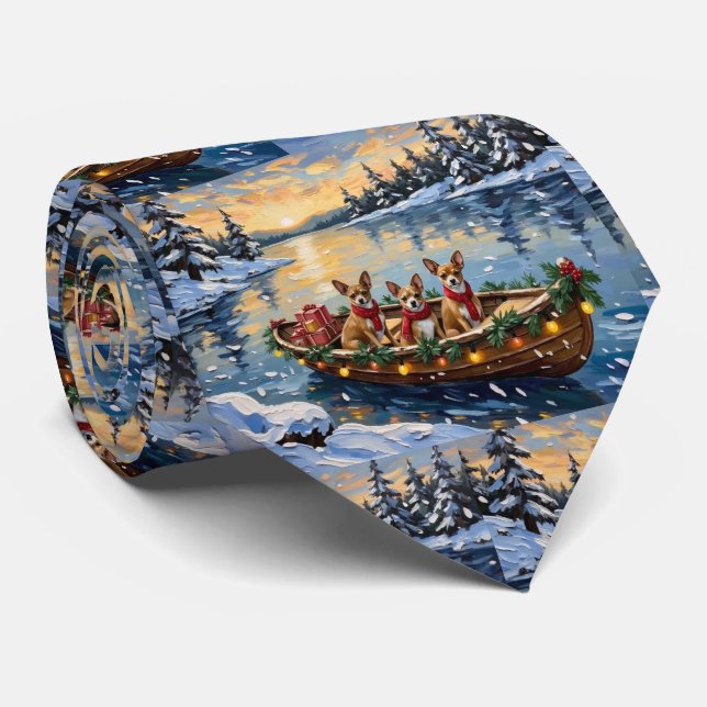 Corbata Navidad en Barco Chihuahua Fiesta (Enrollado)