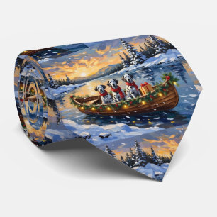 Corbata Navidad en Barco Dálmata