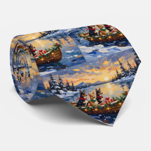 Corbata Navidad en Barco de Kelpie Australiano