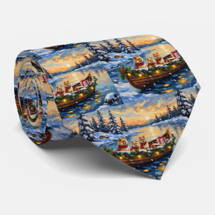 Corbata Navidad en Barco de Pomerania