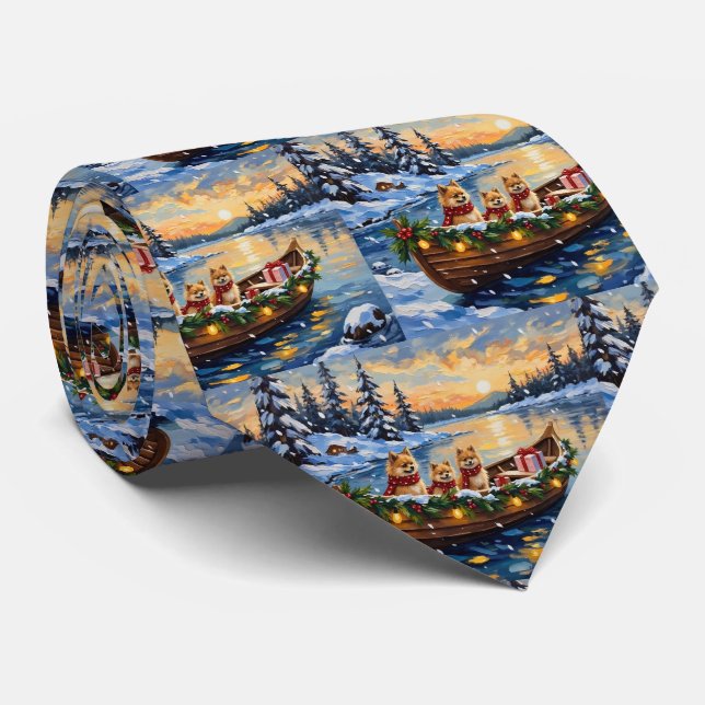 Corbata Navidad en Barco de Pomerania (Enrollado)