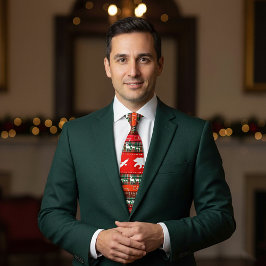 Corbata Navidad en el bosque
