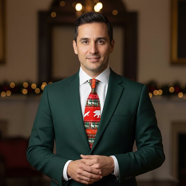 Corbata Navidad en el bosque (Subido por el creador)