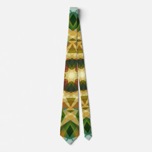 Corbata Navidad estrella invierno otoño verde marrón amari