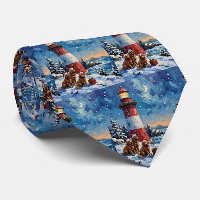 Corbata Navidad Faro de Terranova Feriado (Enrollado)