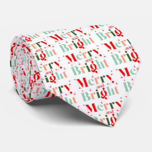 Corbata Navidad Retro Alegre y Brillante