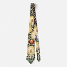 Navidad vintage, árbol con velas y una estrella