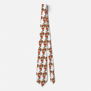 Corbata Navidad Vintage, Santa Claus victoriano con juguet