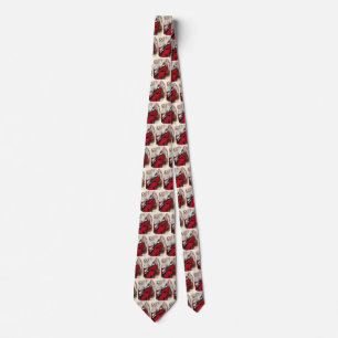 Corbata Navidad vintage, Thomas Nast Santa Claus Piano