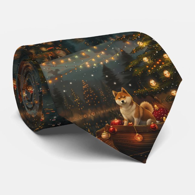 Corbata Navidades Akita Festividad (Enrollado)