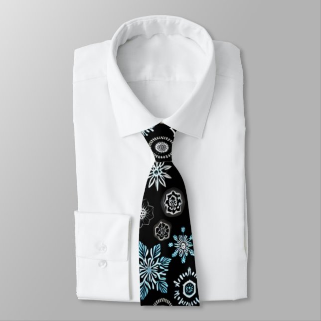 Corbata Navidades Blue Snowflakes (Atado)